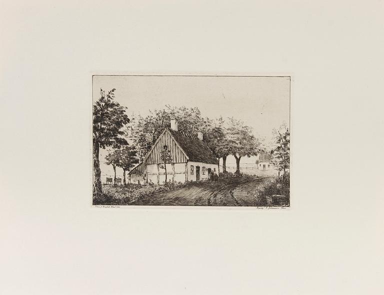 PARTI GRAFIK, ca 18 delar. Bla England 1800-tal.