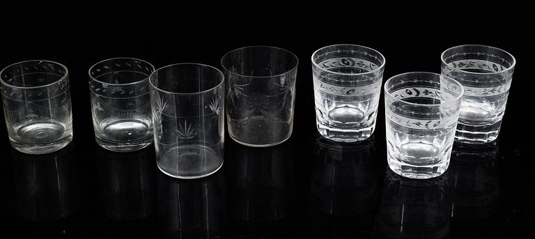 SELTERGLAS, 7 st, 1800/1900-tal.