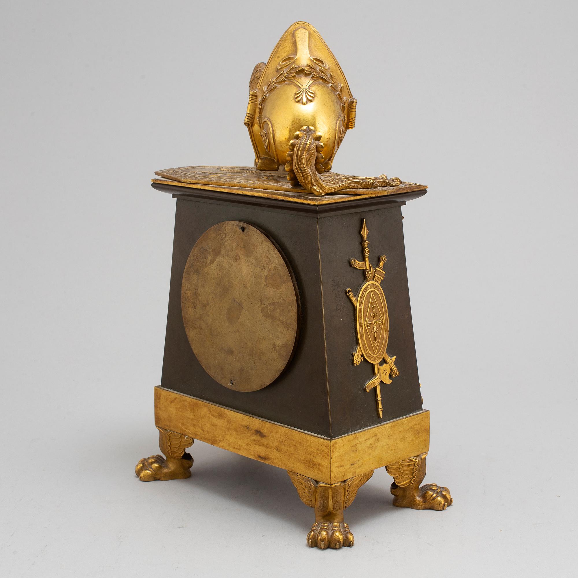 A French Empire early 19th century mantel clock.