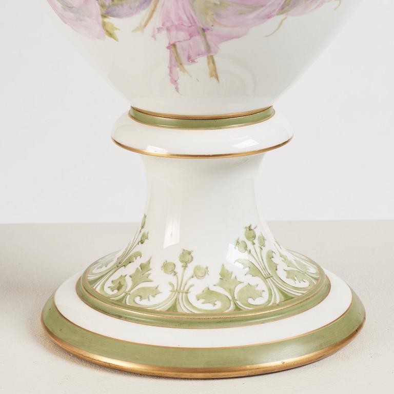 A large porcelain vase, Russia, late 19th Century, signed Klara Zeidler.