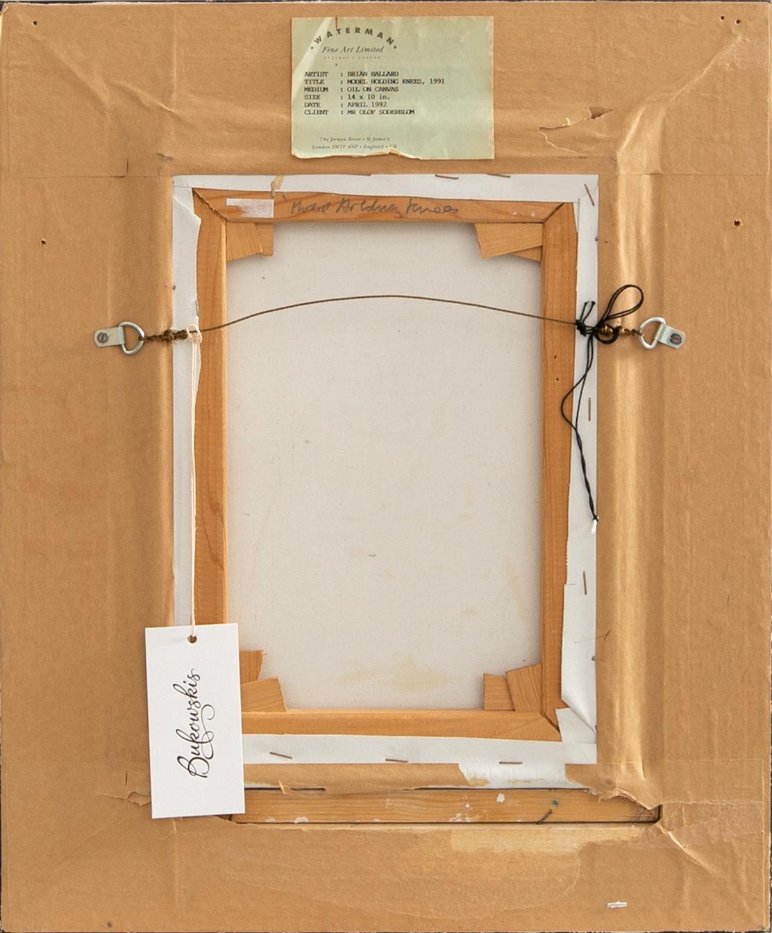 Brian Ballard, "Model holding knees".