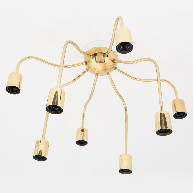 A model 2358 brass ceiling lamp by Josef Frank for Firma Svenskt Tenn.