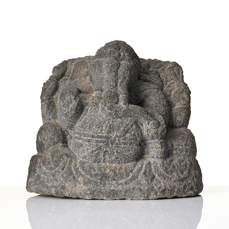 A stone carving of Ganesha, India, 20th century.