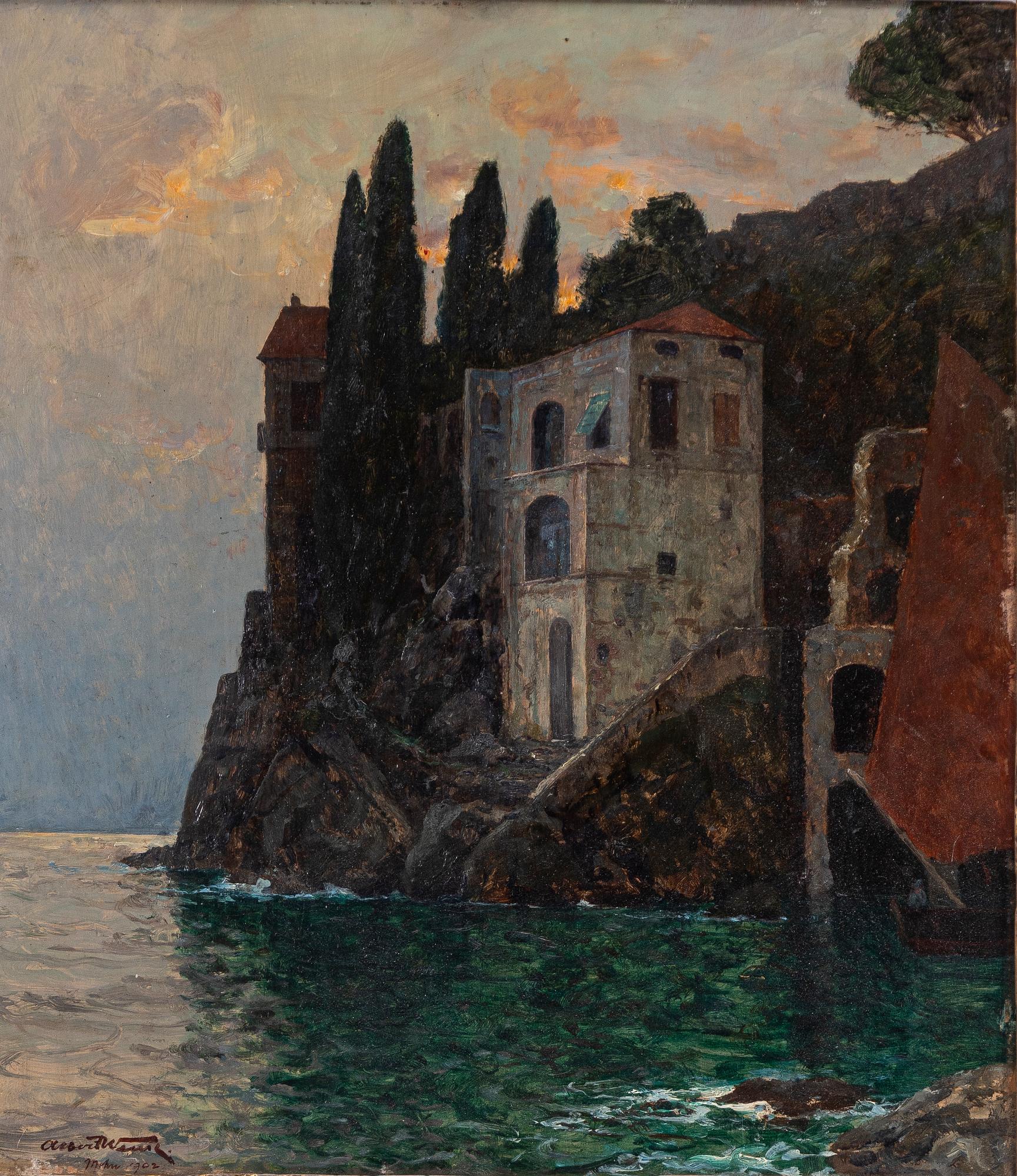 Albert Wenk, Coastal motif near Capri.