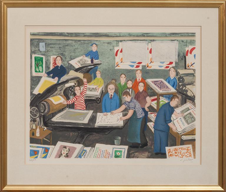 LENNART JIRLOW, färglitografi. Signerad och numrerad 203/310.