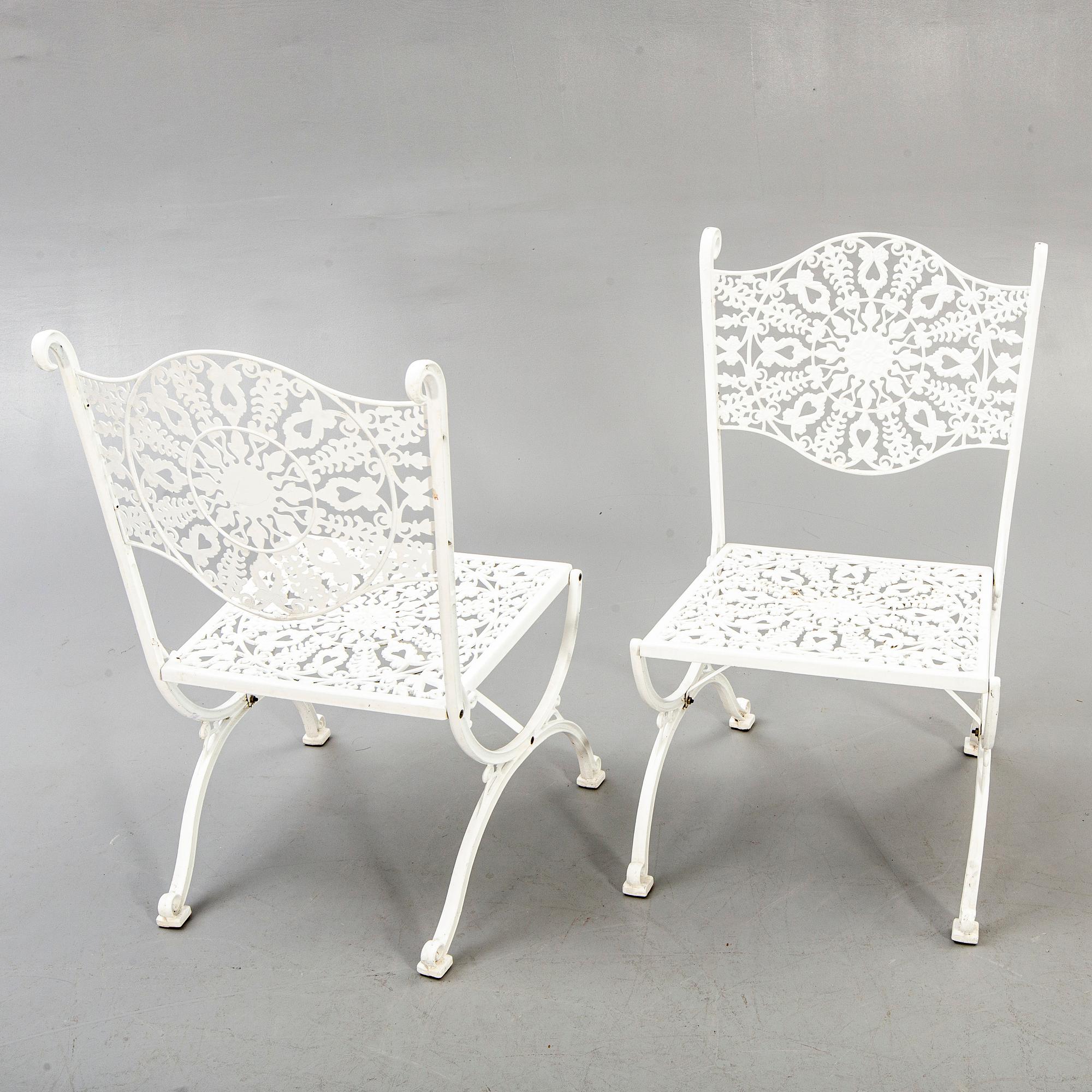 Garden group, table, chairs, 4 pcs, last part of the 20th century.