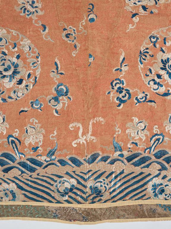 A Chinese silk embroidery, Qing dynasty, 19th Century.