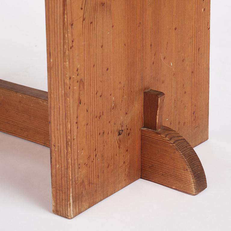 Axel Einar Hjorth, a rare sized pine 'Lovö' console table, Nordiska Kompaniet, Sweden 1930s.