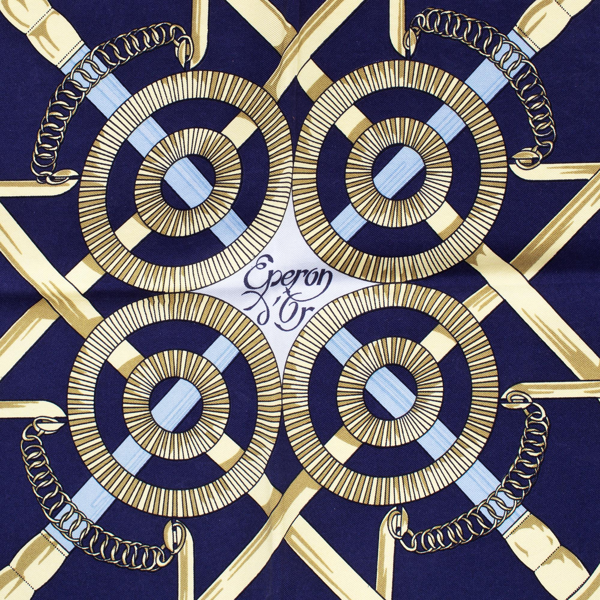 Hermès, an 'Eperon d'Or' silk scarf.