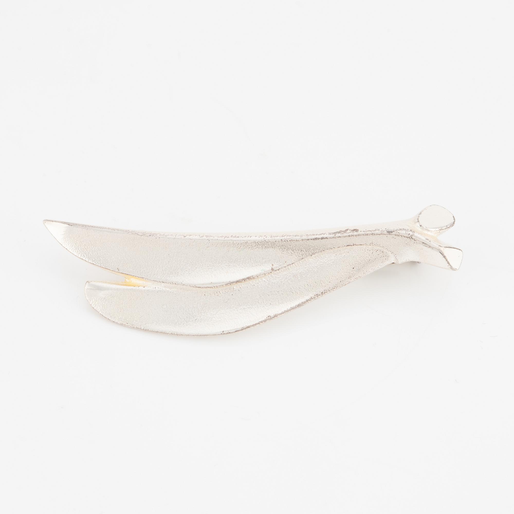 Lapponia, örhängen, ett par samt två ringar och brosch, silver.