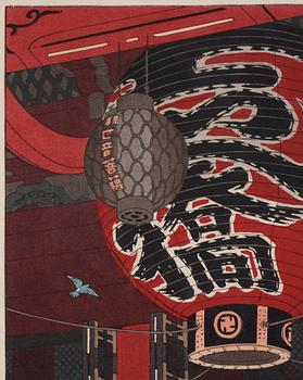 Shiro Kasamatsu, The Great Lantern of the Kannon Temple, Asakusa, (Asakusa Kannon-dô Ô-chôchin).
