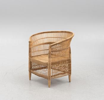 Armchair, rattan, second half of the 20th century.