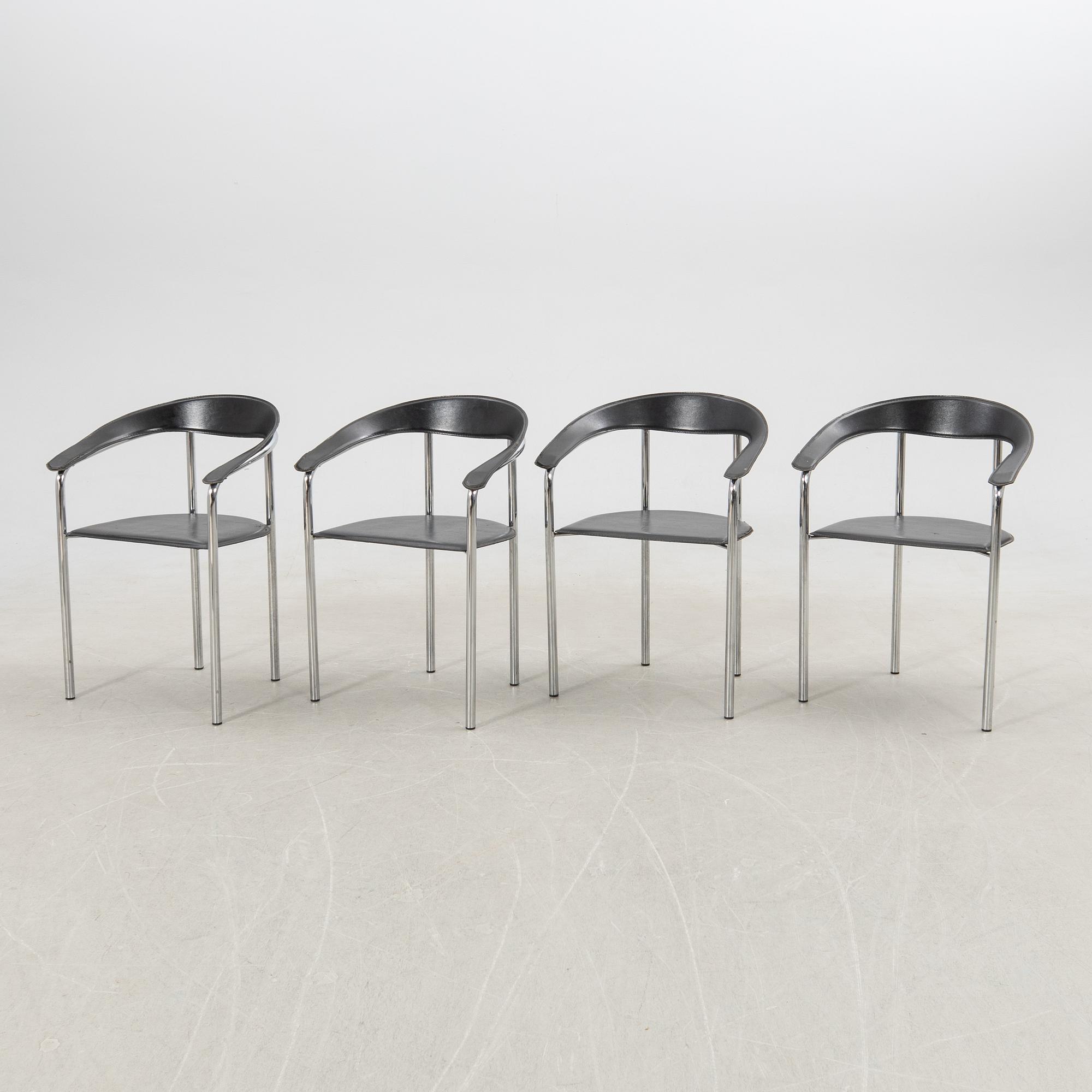 Chairs, 4 pcs, second half of the 20th century.