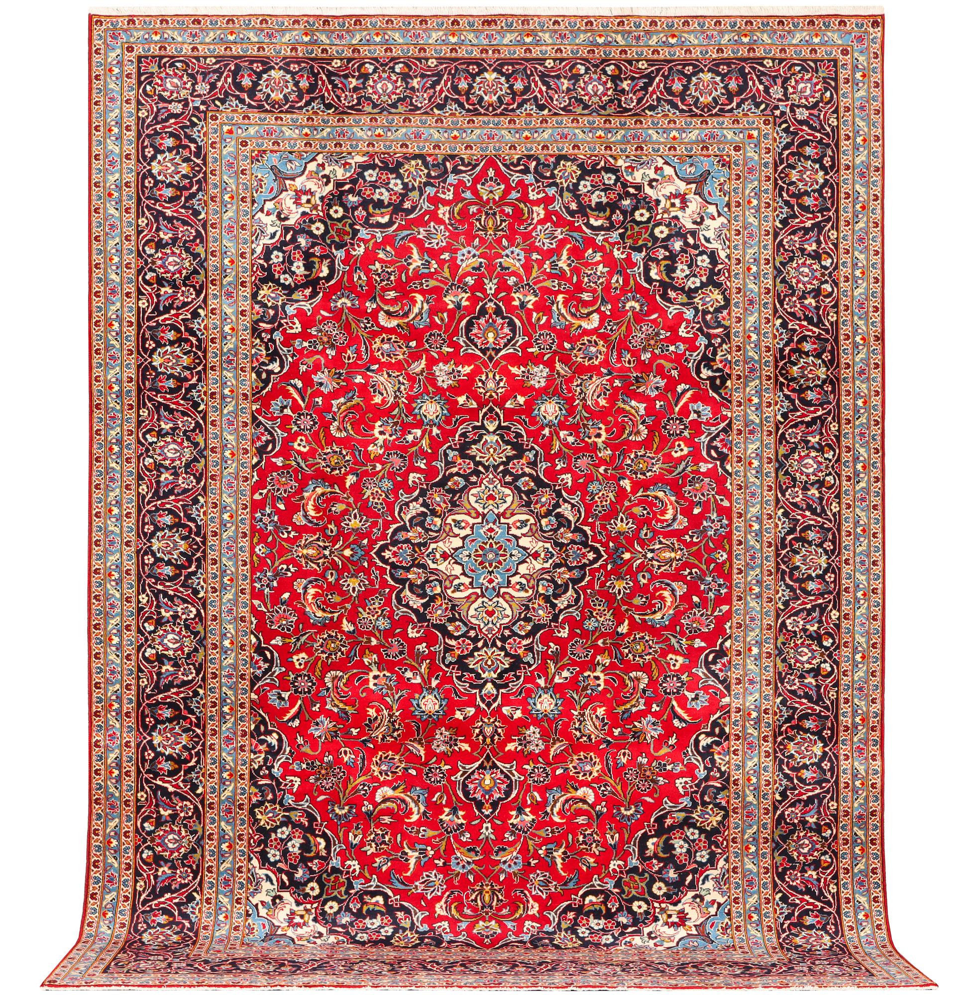 A Keshan carpet, c. 360 x 247 cm.
