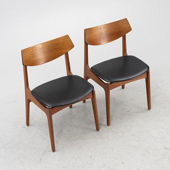 Funder-Schmidt & Madsen, six chairs, Odense, Denmark, 1950s/60s.