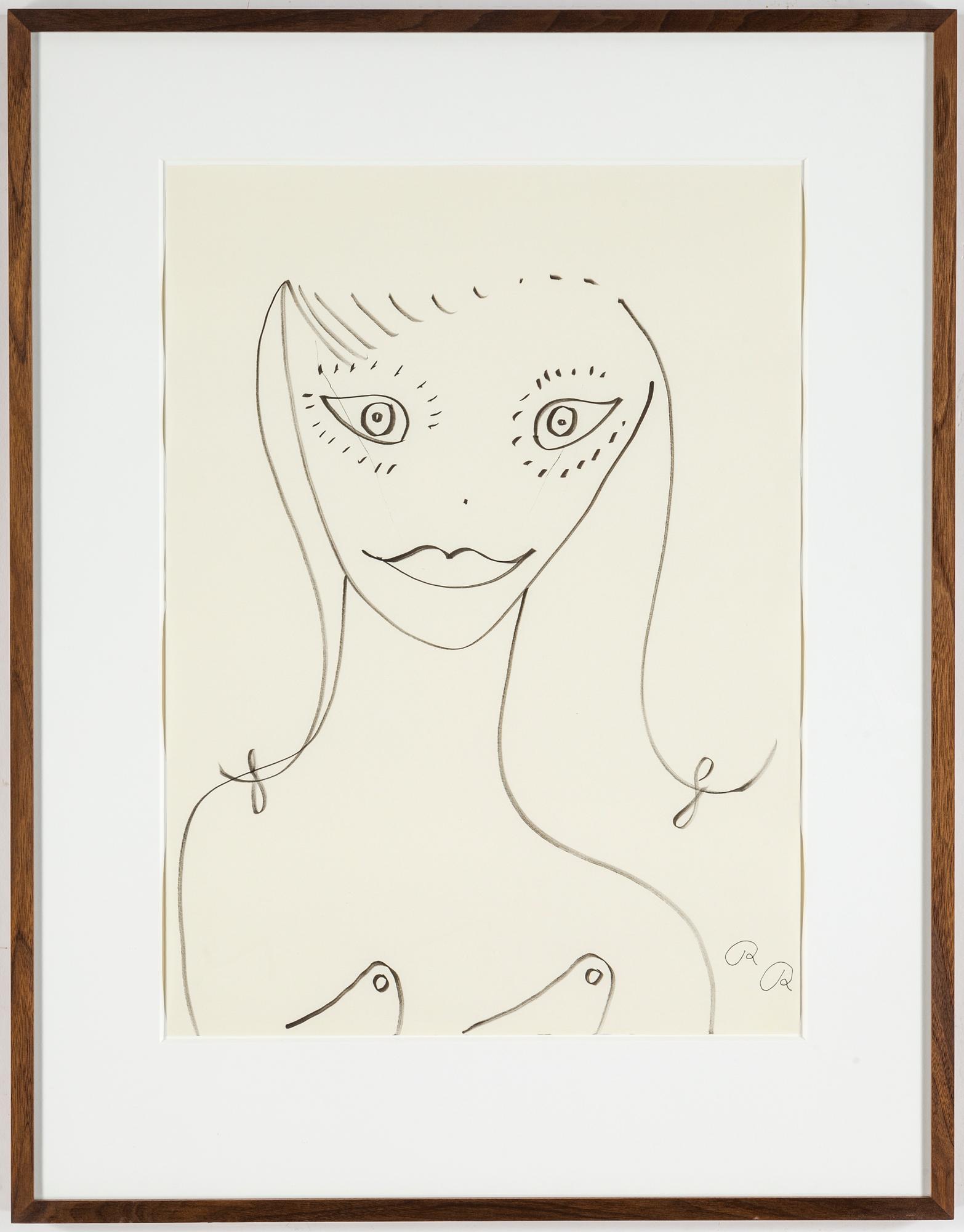 ROGER RISBERG, indian ink on paper, 2007, signed RR.