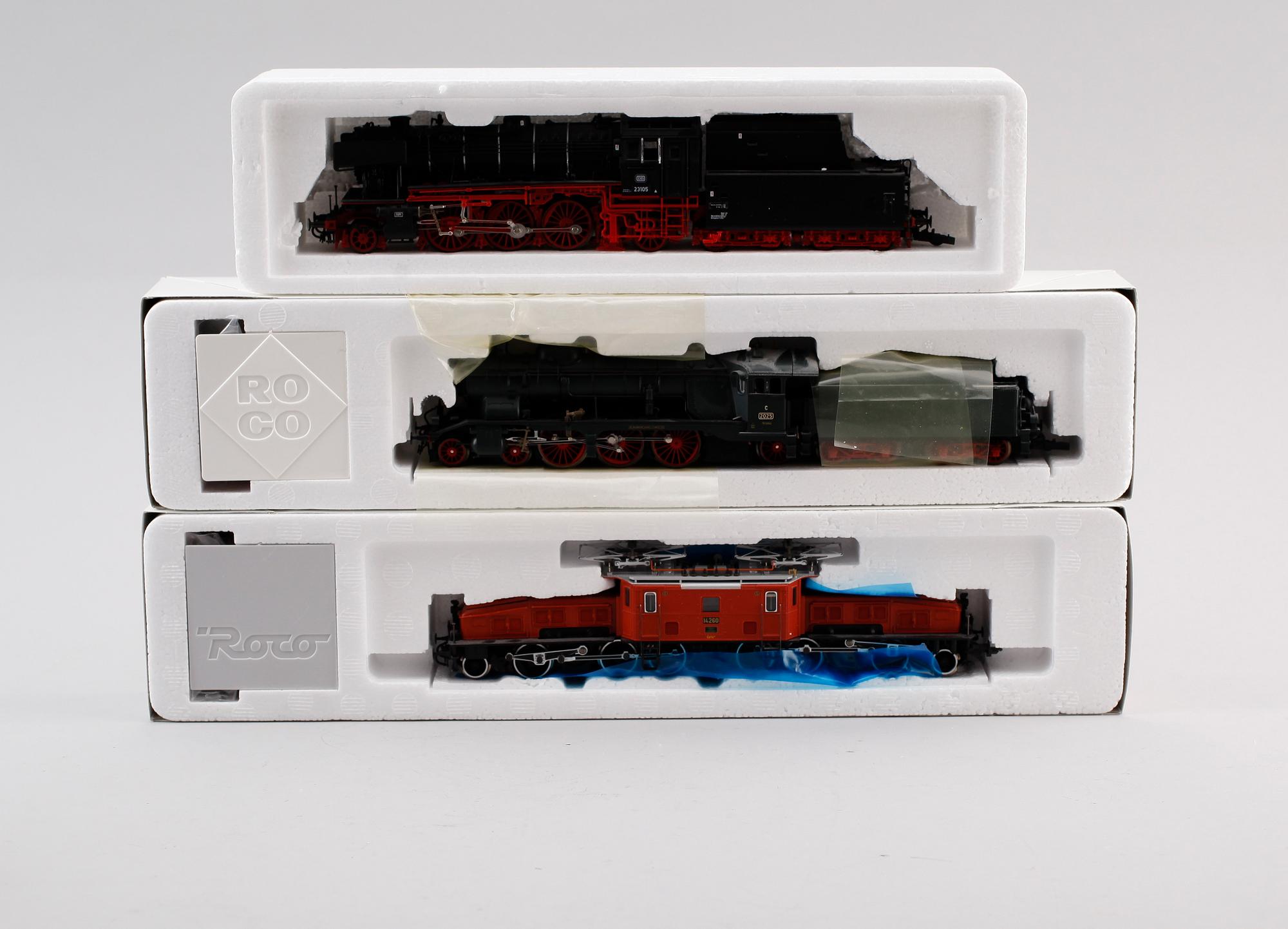SAMLING MODELLTÅG, 4 delar, Roco, Österrike.