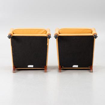 Armchairs, a pair, JOC, late 20th century.