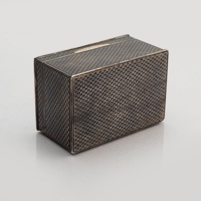 A Russian silver box, assay master Nicholai Bubrovin, Moscow 1831.