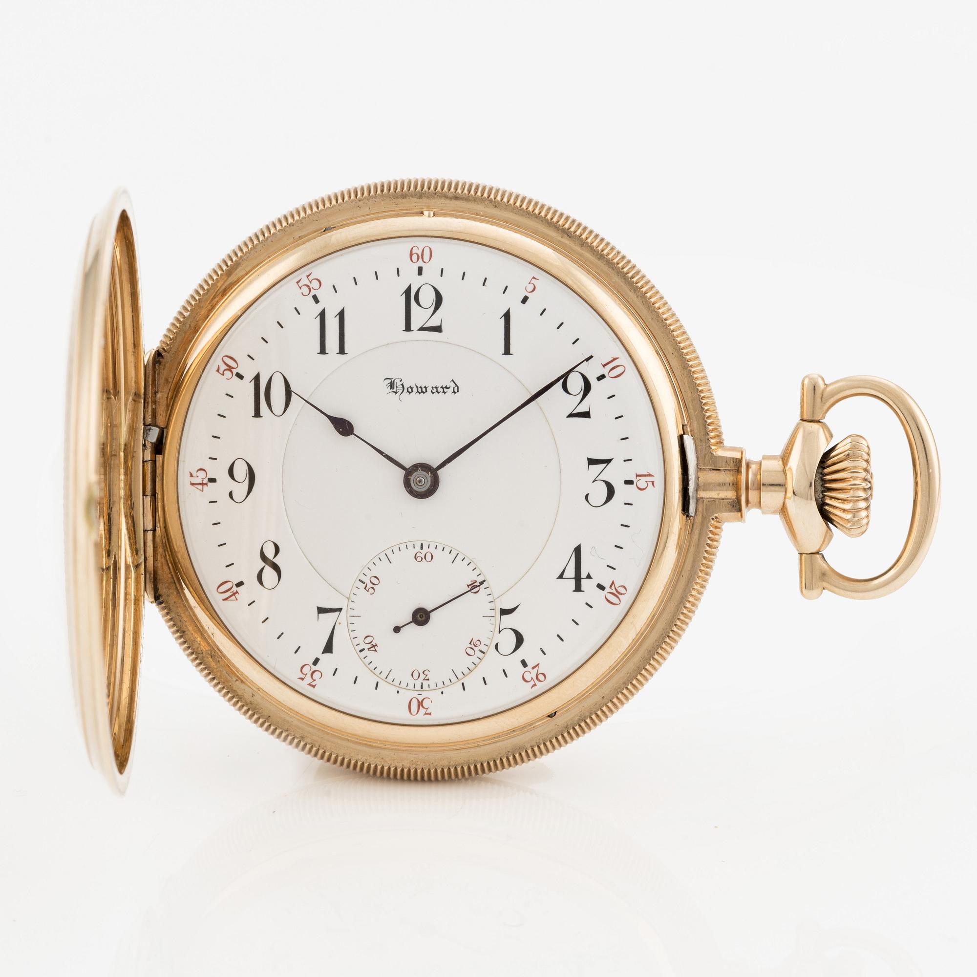 Howard, pocket watch, hunter case, 51.5 mm.