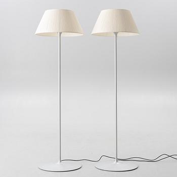 Philippe Starck, a pair of 'Romeo Soft' floor lamps, Flos, Italy.