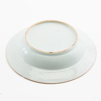 A Chinese porcelain plate, Qing dynasty, Yongzheng (1723-35).