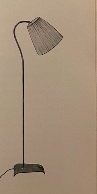 Bertil Brisborg, a floor lamp, Nordiska Kompaniet, 1940s–50s.