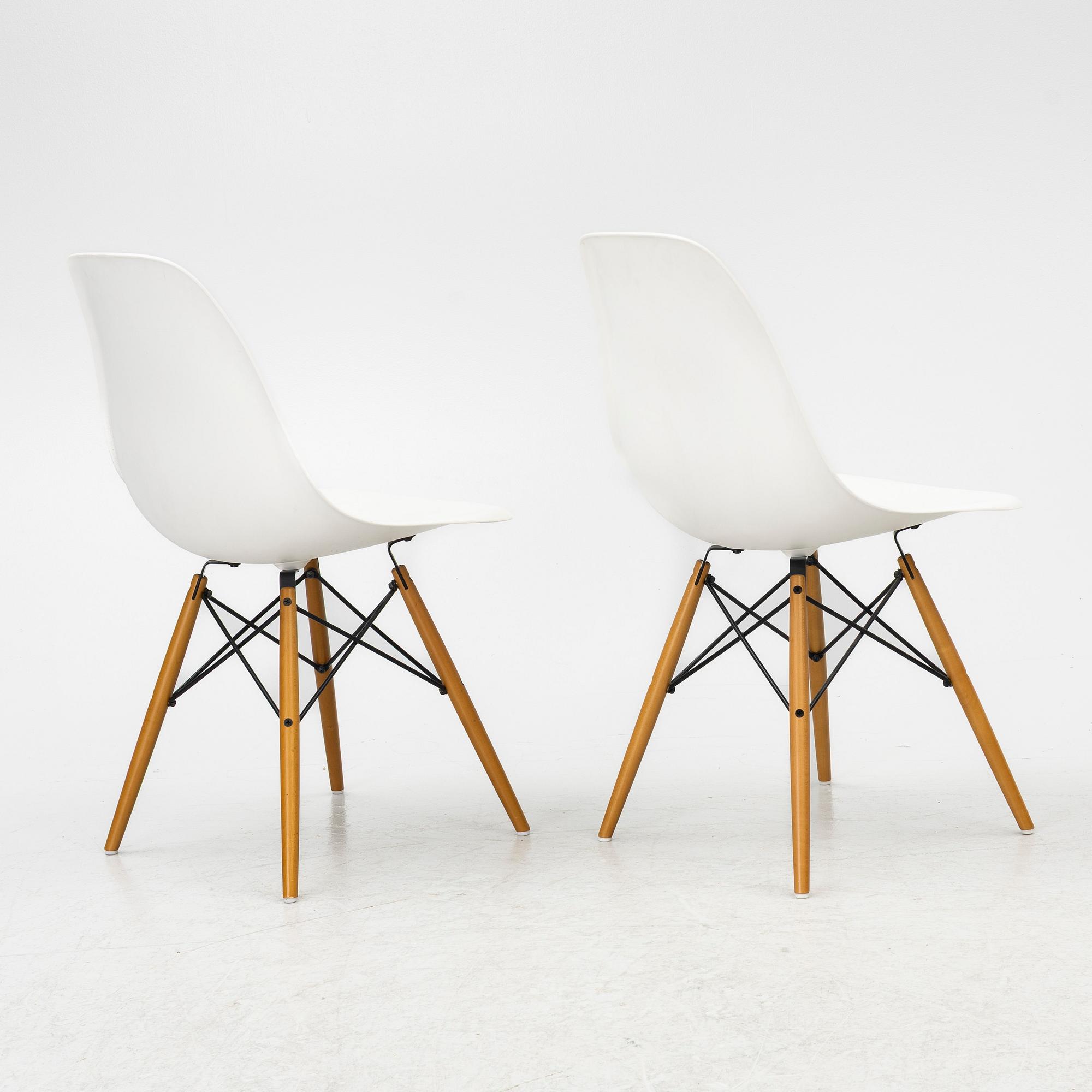 Charles & Ray Eames, Stolar, 6 st, "Plastic chair DSW", Vitra 2012-2013.
