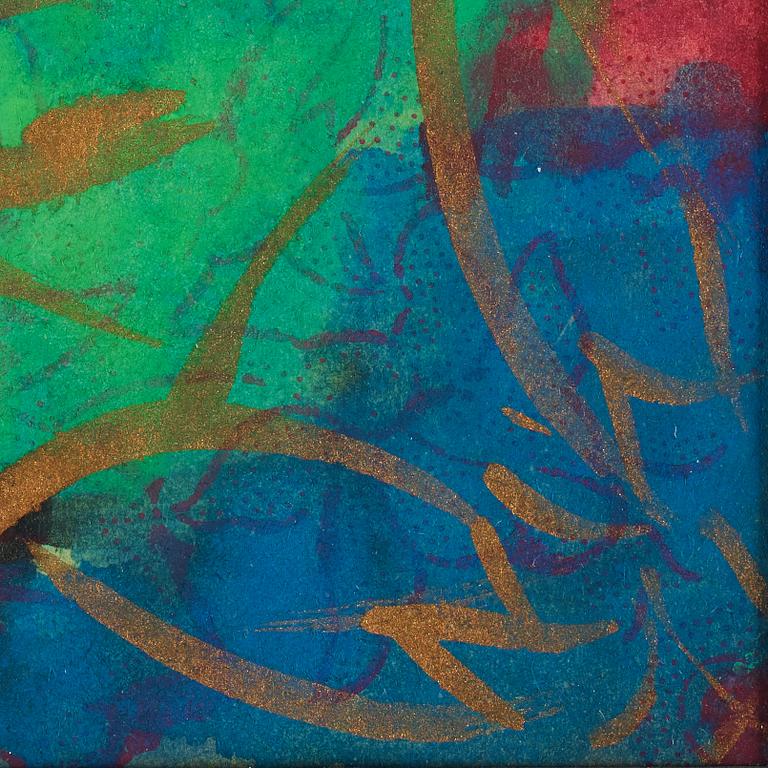 NELL WALDEN, mixed media on paper.