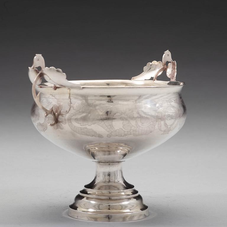 A Swedish 18th century silver brandy-bowl, mark of Anna Catharina Berg, Hudiksvall 1834.