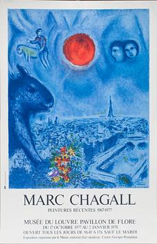 MARC CHAGALL, affisch, Sorlier, Paris 1977.