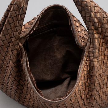 BOTTEGA VENETA, a intrecciato metallic leather hobo bag.