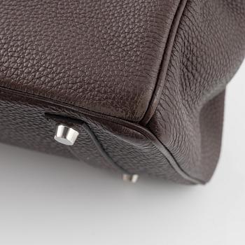 Hermès, a chocolate brown Togo leather 'Birkin 35' handbag, 2008.