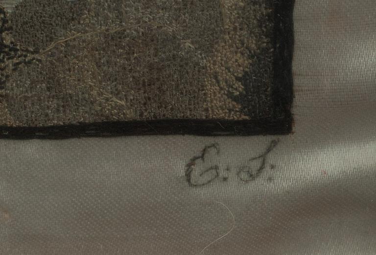 SIDENBRODERI, märkt ES, daterad Stockholm 20 december 1817.
