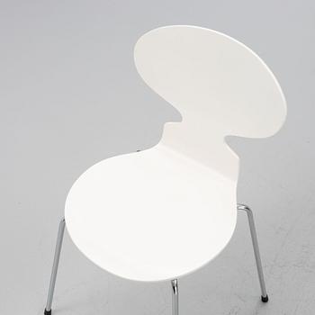 Arne Jacobsen, a set of four 'Ant' chairs, Fritz Hansen, Denmark, 1990's.
