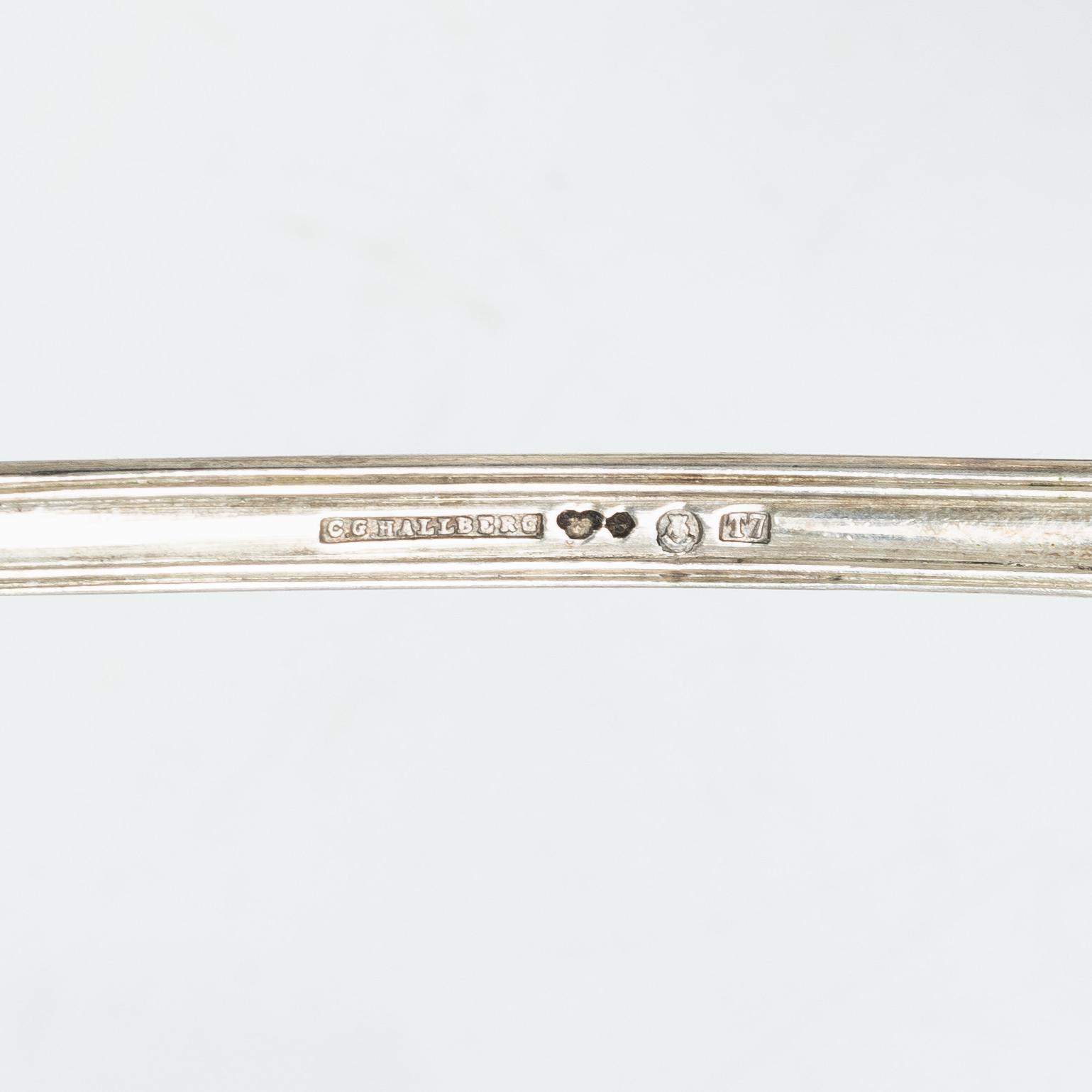 Cutlery, 8 pieces, silver, Sweden, 19th/20th century.