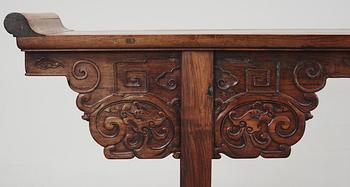 ALTARBORD, hardwood. Möjligen Huanghuali.  1600/1700-tal.