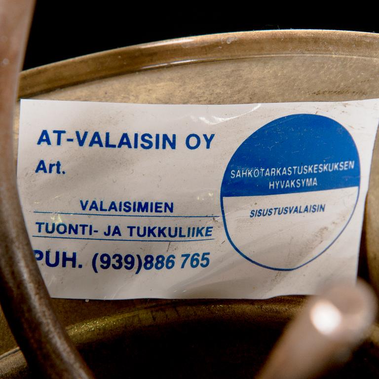 A ceiling lamp model 2024/5, for AT-valaisin Finland, late 20th century.