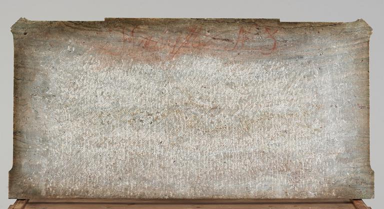 BYRÅ. Sengustavianskt stockholmsarbete, 1700-talets slut. Skivan signerad Haupt.