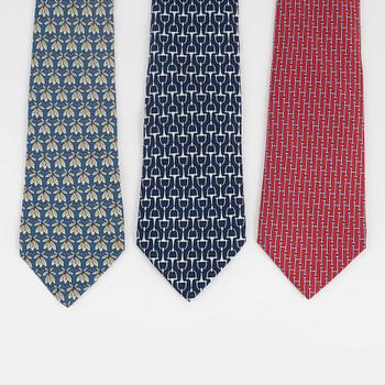 Hermès, slipsar, 3 st.
