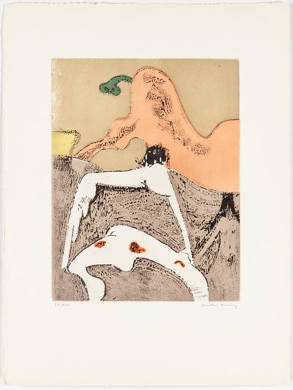 DOROTHEA TANNING, färgetsningar, 4 st, signerade och numrerade 31/100.