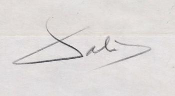 SALVADOR DALÍ, colour printed drypoint etchin on Japan nacré, signed and numbered XXXIX/LXXV.