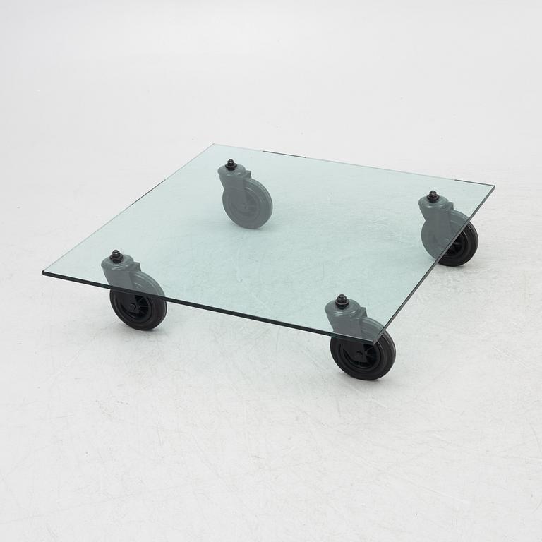 Gae Aulenti, coffee table, "Tavolo con Ruote", Fontana Arte, Italy.