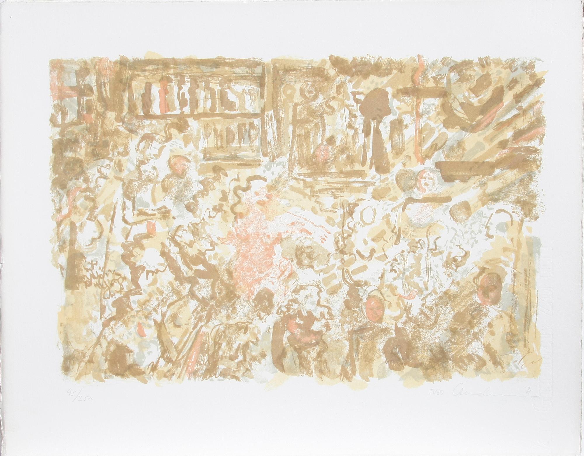 FRED ANDERSSON, mapp med 5 färglitografier. Sign o numr 95/250.