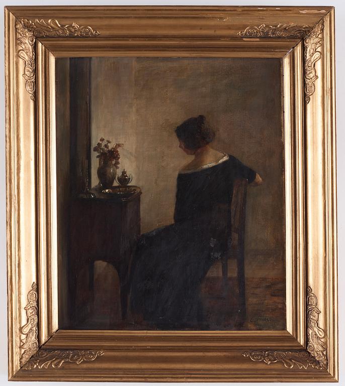 Carl Holsoe, Interior with the artist's wife.