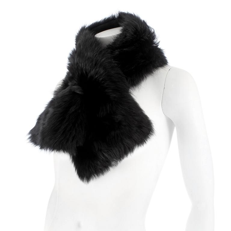 RALPH LAUREN, a black fur shawl.