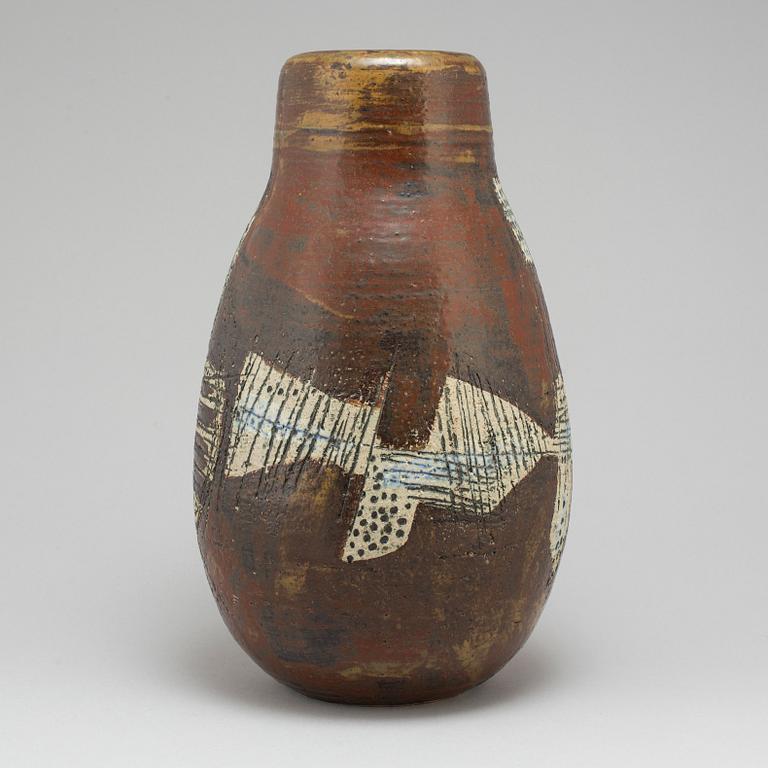 LISA LARSON, a stoneware vase, Gustavsberg studio, Sweden 1950-60's.