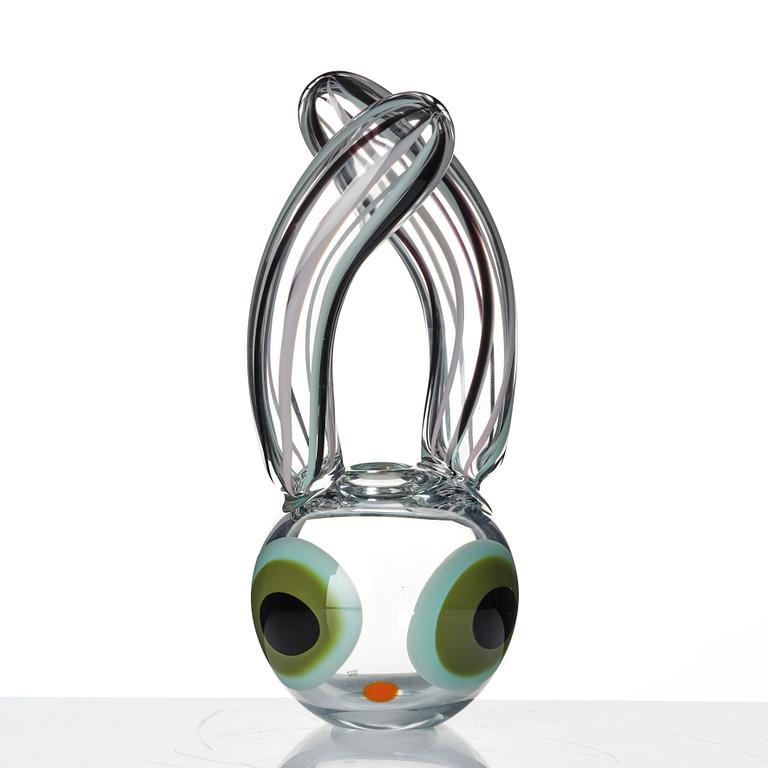 Frida Fjellman, skulptur/vas, ""Whats Up? Why Not"", Kosta Boda, lim. ed 100.