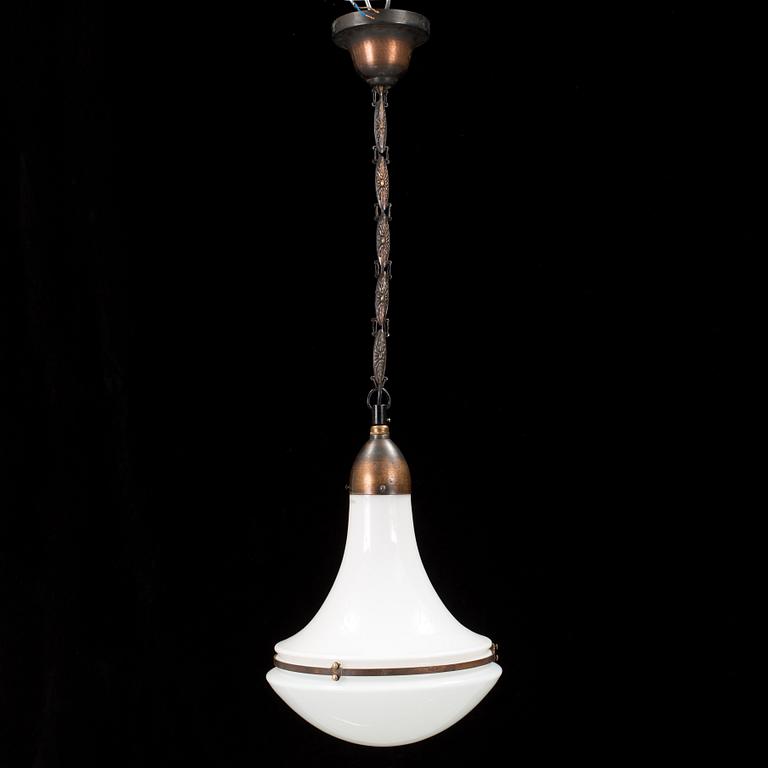 A ceiling light by Peter Behrens.