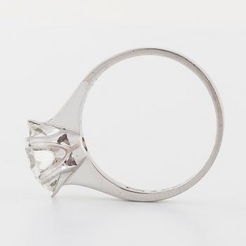 RING, med briljantslipad diamant 3.04 ct, Jarl Sandin, Göteborg, 1987.